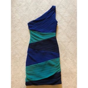 One shoulder BCBG cocktail dress